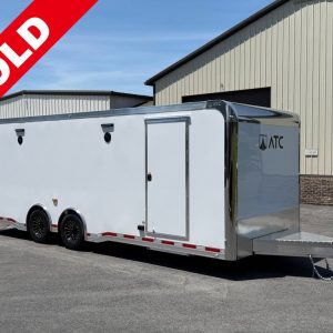 8.5' X 24' ATC RoM 500 Aluminum Race Car Trailer w/ Premium Escape Door