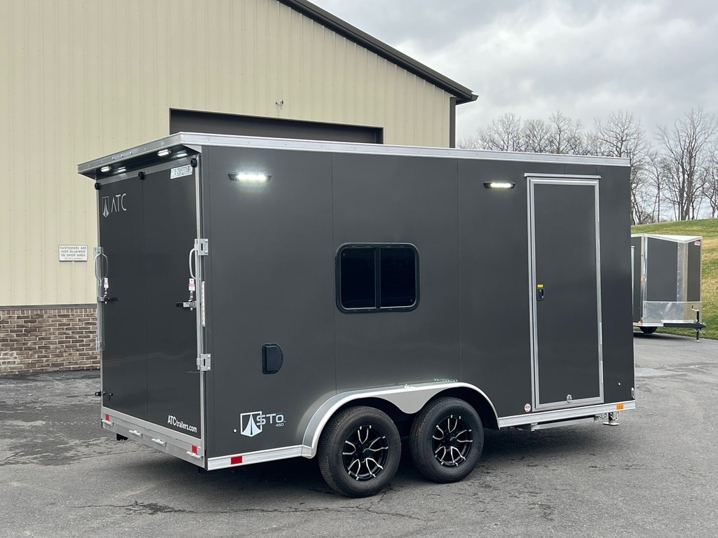 7.5' X 14' ATC STo 450 Aluminum V-Nose ATV / UTV / Moto Hauler Ramp Door Enclosed Cargo Trailer - Image 3