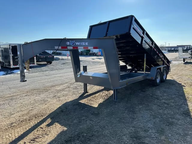 BWise 7 x 16 Gooseneck Dump Trailer - Image 9
