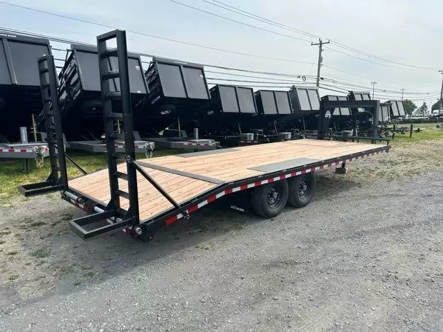 BWise 8.5 x 24 Gooseneck Equipment Trailer Ladder Ramps - Image 4