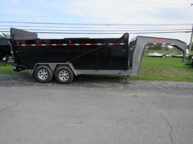 BWise 7 x 16 Heavy Duty Gooseneck Dump Ultimate Dump Trailer - Image 3