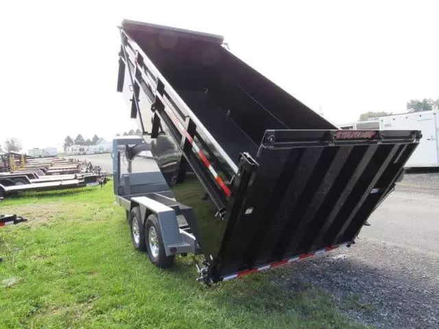BWise 7 x 16 Heavy Duty Gooseneck Dump Ultimate Dump Trailer - Image 7