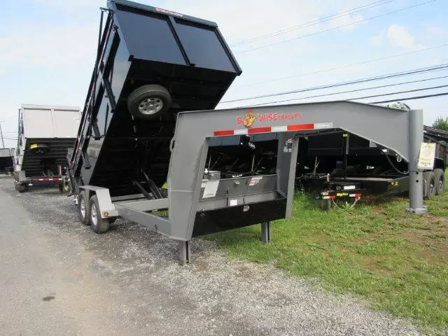 BWise 7 x 16 Heavy Duty Gooseneck Dump Ultimate Dump Trailer - Image 12