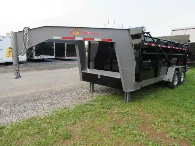 BWise 7 x 16 Heavy Duty Gooseneck Dump Ultimate Dump Trailer - Image 13
