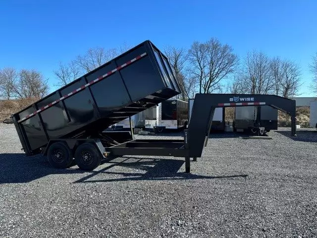 BWise 7 x 16 Gooseneck Dump Trailer - Image 4