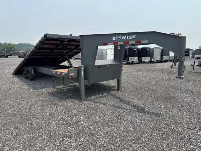 BWise 8 x 28 Gooseneck Deckover Equipment Trailer - Image 6