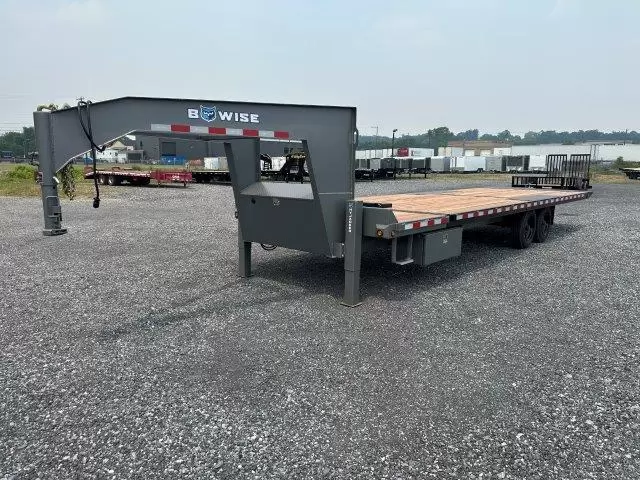 BWise 8 x 28 Gooseneck Deckover Equipment Trailer - Image 7